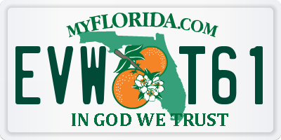 FL license plate EVWT61
