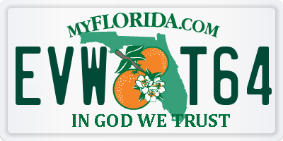 FL license plate EVWT64