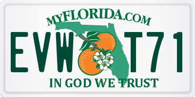 FL license plate EVWT71