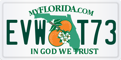 FL license plate EVWT73