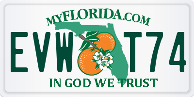 FL license plate EVWT74