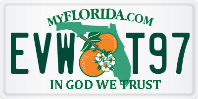 FL license plate EVWT97