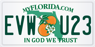 FL license plate EVWU23