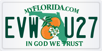 FL license plate EVWU27