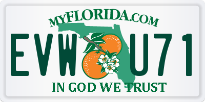 FL license plate EVWU71