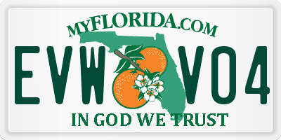 FL license plate EVWV04