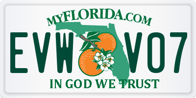 FL license plate EVWV07