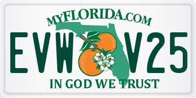 FL license plate EVWV25
