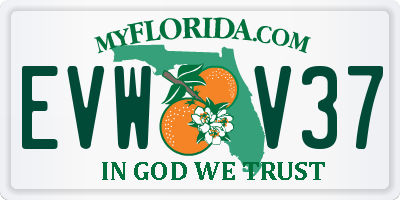 FL license plate EVWV37