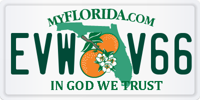 FL license plate EVWV66
