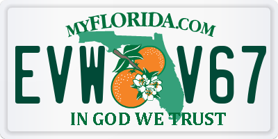 FL license plate EVWV67