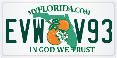 FL license plate EVWV93
