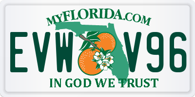 FL license plate EVWV96