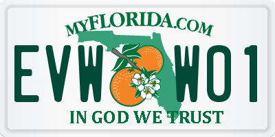 FL license plate EVWW01