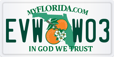 FL license plate EVWW03