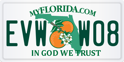 FL license plate EVWW08