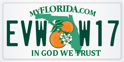 FL license plate EVWW17