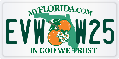 FL license plate EVWW25