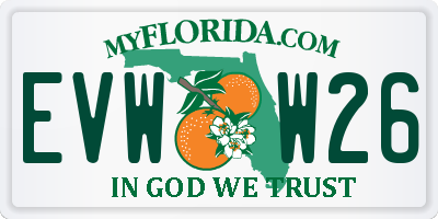 FL license plate EVWW26