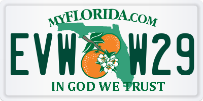 FL license plate EVWW29