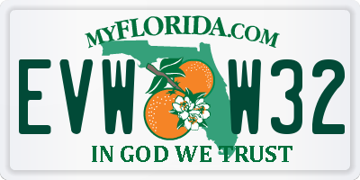 FL license plate EVWW32