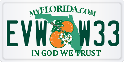 FL license plate EVWW33