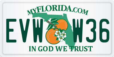 FL license plate EVWW36
