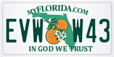 FL license plate EVWW43