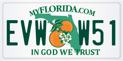 FL license plate EVWW51