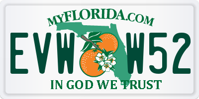 FL license plate EVWW52