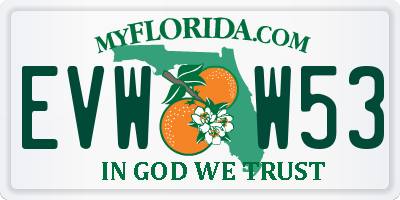 FL license plate EVWW53
