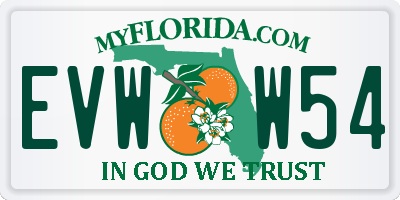 FL license plate EVWW54