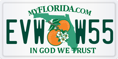 FL license plate EVWW55