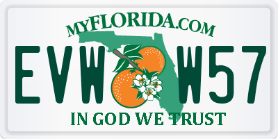FL license plate EVWW57