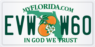 FL license plate EVWW60