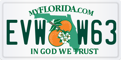FL license plate EVWW63