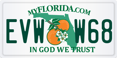 FL license plate EVWW68