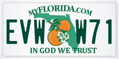 FL license plate EVWW71