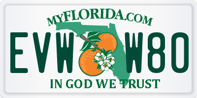 FL license plate EVWW80