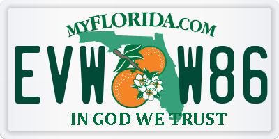 FL license plate EVWW86