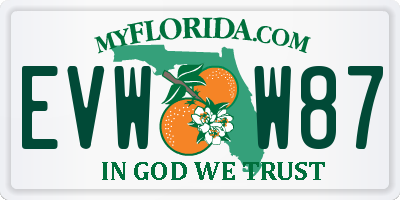 FL license plate EVWW87