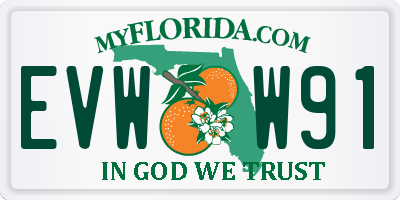 FL license plate EVWW91