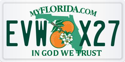 FL license plate EVWX27
