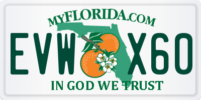 FL license plate EVWX60