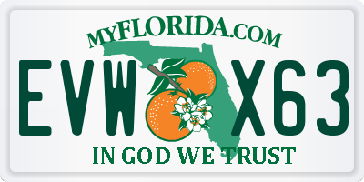 FL license plate EVWX63