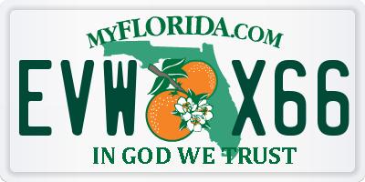 FL license plate EVWX66