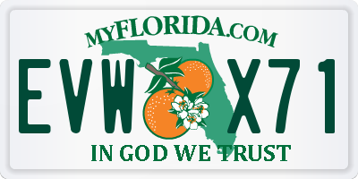 FL license plate EVWX71