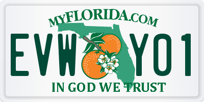 FL license plate EVWY01