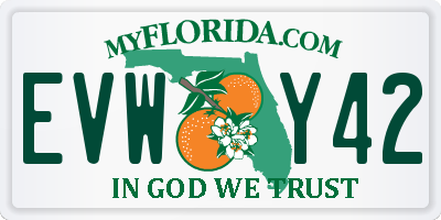 FL license plate EVWY42