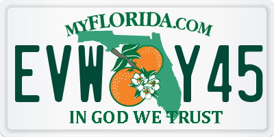 FL license plate EVWY45